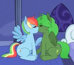  2017 cutie_mark equine fan_character female friendship_is_magic horse kissing mammal my_little_pony nude pony rainbow_dash_(mlp) simple_background somescrub 