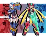  aile arm_cannon armor blonde_hair cyborg energy_sword energy_weapon green_eyes helmet long_hair rockman rockman_zx tagme vent 