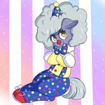  2016 absurd_res blush clothed clothed_feral clothing clown costume earth_pony equine eyelashes female feral friendship_is_magic green_eyes hi_res horse limestone_pie_(mlp) looking_at_viewer mammal my_little_pony pony solo wickedsilly 