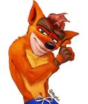  bandicoot crash crash_bandicoot crash_bandicoot_(series) fur invalid_tag male mammal marsupial shuploc simple_background solo video_games white_background 