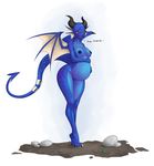  2017 anthro breasts cerr digital_media_(artwork) dragon female horn nipples pregnant scalie simple_background wings 