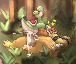  anal anal_penetration bowser cum cum_in_ass cum_inside custapple forest male male/male mario_bros nintendo outside penetration tree video_games yoshi 