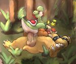  anal anal_penetration big_dom_small_sub bowser custapple forest male male/male mario_bros nintendo outside penetration size_difference tree video_games yoshi 
