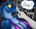  angry anthro boop breasts bust_(disambiguation) clothing cobra derangedrake fangs female reptile scalie snake snake_hood solo yellow_eyes 