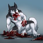  aggrobadger black_fur black_hair black_scales blood blood_splatter blue_eyes bone claws crouching cum cum_on_body cum_on_hand cum_on_penis cum_string death dismemberment duo erection fur furx_(character) gore hair handjob hard_vore licking licking_muzzle lizard male male/male masturbation messy orgasm penis precum red_hair red_scales reptile saliva scales scalie sergal severed_foot severed_hand sex skeleton smile snuff spine thick_tail toe_claws tongue tongue_out vore white_fur 