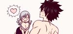  1boy 1girl breasts fairy_tail gray_fullbuster juvia_loxar simple_background tagme 