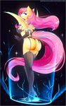  &lt;3 2017 anthro anthrofied armwear bat_pony bra butt clothing elbow_gloves equine female flutterbat_(mlp) fluttershy_(mlp) footwear friendship_is_magic garter_belt garter_straps gloves high_heels koveliana legwear lingerie mammal my_little_pony panties shoes solo stockings thong underwear 