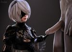  2b android blonde_hair female high_resolution male nier_automata penis sfm short_hair source_filmmaker 