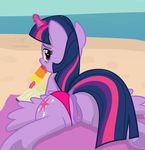  2017 anus beach bedroom_eyes book butt clitoral_winking clitoris clothing cutie_mark dock equine feathered_wings feathers female feral food friendship_is_magic hair half-closed_eyes hi_res horn licking looking_at_viewer looking_back magic mammal multicolored_hair my_little_pony outside panties popsicle purple_eyes purple_feathers pussy seaside seductive shutterflyeqd sky solo spread_legs spreading tongue tongue_out twilight_sparkle_(mlp) underwear water winged_unicorn wings 