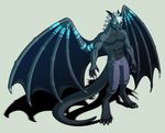  2017 abs athletic avoid_posting barefoot big_muscles black_skin claws clothed clothing dragon hair horn invalid_tag malak male muscular muscular_male nazuu-m0nster pants pecs reptile scales scalie simple_background solo toe_claws topless white_hair wings 
