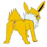  anus eeveelution female. feral invalid_tag jolteon nintendo pok&eacute;mon pose presenting pussy rubisdrake video_games 