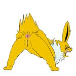  anus butt eeveelution female feral jolteon nintendo pok&eacute;mon pussy rubisdrake spread_butt spread_legs spreading video_games 