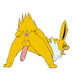  anus butt eeveelution feral jolteon male nintendo penis pok&eacute;mon rubisdrake spread_butt spread_legs spreading video_games 