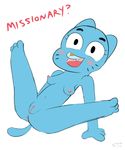  anthro anus blush cartoon_network digital_media_(artwork) english_text feline happy invite mammal nicole_watterson nipples pink_nipples pussy shsurreal simple_background smile spread_legs spreading teeth text the_amazing_world_of_gumball white_background wide_eyed 
