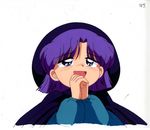  akazukin_chacha head open_eyes open_mouth purple_hair yakko 