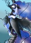  alpha_channel black_feathers cosmic_hair equine eyelashes feathered_wings feathers female feral friendship_is_magic horn mammal my_little_pony nightmare_moon_(mlp) pridark solo winged_unicorn wings 
