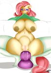  2015 abdominal_bulge absurd_res anal anal_masturbation anal_penetration anthro anthrofied anus areola big_breasts blush breasts cbatie11 clothing crouching dildo dildo_sitting equine female fluttershy_(mlp) friendship_is_magic hair hi_res horse huge_breasts legwear mammal masturbation my_little_pony navel nipples penetration pink_hair pony pussy sex_toy solo spread_legs spreading sweat thigh_highs toying_self 