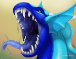  dragon drooling ear_fins fin mouth_shot nummynumz open_mouth saliva teeth tongue 
