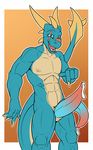  abs anthro big_penis dragon erection kurtassclear looking_at_viewer male multi_penis muscular nude open_mouth penis precum scalie smile solo tang tongue 