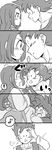  ... 1girl 3boys =3 black_eyes blush brothers chi-chi_(dragon_ball) chinese_clothes couple dragon_ball dragon_ball_z eighth_note eye_contact eyebrows_visible_through_hair father_and_son forehead-to-forehead frown greyscale hand_to_forehead happy highres hug long_hair looking_at_another looking_at_viewer monochrome mother_and_son multiple_boys musical_note open_mouth short_hair siblings simple_background smile son_gohan son_gokuu son_goten spiked_hair surprised sweatdrop tears tkgsize translation_request white_background 
