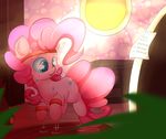  blue_eyes cutie_mark detailed_background equine female feral friendship_is_magic hair hooves madacon mammal my_little_pony pink_hair pinkie_pie_(mlp) solo 