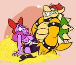  anthro big_dom_small_sub birdo boa_(clothing) bowser bra clothing coin cum cum_in_pussy cum_inside duo energyloop erection female garter_belt garter_straps gold_(metal) gold_coin koopa larger_male legwear lingerie lipstick makeup male male/female male_penetrating mario_bros mostly_nude nintendo penetration penis ring scalie sex simple_background size_difference slightly_chubby smaller_female stockings treasure treasure_hoard underwear vaginal vaginal_penetration video_games 