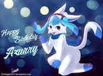  2017 anthro blush cute eeveelution fan_character glaceon headphones invalid_tag kneeing male nintendo paws pok&eacute;mon senz sitting smile tongue video_games 