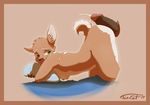  2017 anthro ass_up breasts cervine cum cum_on_back deer disembodied_penis erection female hot_dogging male mammal open_mouth orgasm penis pillow simple_background twistedlilheart 