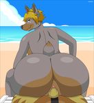  2017 animated anthro anus back_boob beach big_butt breasts butt canine doberman dog duo erection evov1 faceless_male female huge_butt looking_back male male/female male_penetrating mammal nazu&#039;lah outside penetration penis pussy pussy_juice seaside sex smile solo_focus vaginal vaginal_penetration 