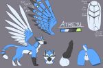  animal_genitalia atreyu avian balls beak bird butt feathers gryphon invalid_tag knot penis sarek_aran_desian sheath wings 