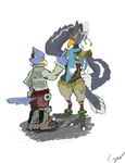  2017 absurd_res annoyed anthro avian bird breath_of_the_wild clothing crossover duo falco_lombardi hi_res male nintendo revali shadowfang42 signature star_fox the_legend_of_zelda video_games 