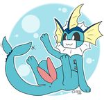  2017 animal_genitalia animal_penis anus c1-11131 chibi_(c1-11131) digital_media_(artwork) eeveelution erection feral hemipenes hi_res male multi_penis nintendo nude penis pok&eacute;mon smile solo vaporeon video_games 