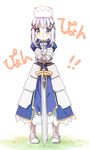  :&lt; animal animal_on_head armor armored_boots armored_dress artoria_pendragon_(all) blue_dress blue_eyes blue_hair blush boots breastplate bunny bunny_head cosplay dress excalibur fate_(series) gochuumon_wa_usagi_desu_ka? hair_ornament hairclip hatsunatsu highres holding holding_sword holding_weapon kafuu_chino looking_at_viewer metal_boots on_head outstretched_arms saber saber_(cosplay) standing sword weapon 