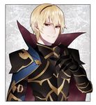  armor blonde_hair brown_eyes cape fire_emblem fire_emblem_if gloves grin hairband highres leon_(fire_emblem_if) looking_at_viewer male_focus red_eyes smile solo 