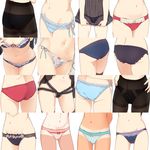  alternate_costume asashio_(kantai_collection) ass_visible_through_thighs black_bra black_panties blue_panties bow bow_panties bra close-up crotch_seam downblouse frilled_panties frills groin hagikaze_(kantai_collection) hamakaze_(kantai_collection) hand_on_own_chest hands_on_hips houshou_(kantai_collection) i-401_(kantai_collection) kantai_collection lower_body multiple_girls nagami_yuu navel panties panties_day panties_under_pantyhose pantyhose polka_dot polka_dot_panties red_panties ro-500_(kantai_collection) side-tie_panties string_panties striped suzuya_(kantai_collection) tan tanline thigh_gap thighband_pantyhose thighhighs underwear underwear_only vertical-striped_panties vertical_stripes white_panties yayoi_(kantai_collection) 