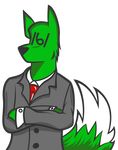  /b/ 4chan anonymous canine clothing male mammal necktie suit wolf 