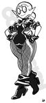  anthro black_and_white black_canary breasts cleavage clothed clothing cosplay dc_comics ear_piercing eyewear female fingerless_gloves fishnet glasses gloves hair jacket liefeldianabomination monochrome piercing sally_(scalie_schoolie) scalie scalie_schoolie smile wide_hips 