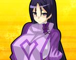  blush breasts fate/grand_order fate_(series) large_breasts long_hair looking_at_viewer matsudora124 minamoto_no_raikou_(fate/grand_order) purple_eyes purple_hair smile solo upper_body very_long_hair 