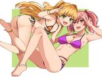  ass bikini cleavage feet hai_ookami jougasaki_mika jougasaki_rika swimsuits the_idolm@ster the_idolm@ster_cinderella_girls 