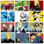  5girls 6+boys :d \m/ alphonse_elric amestris_military_uniform androgynous annoyed apron aqua_background armor automail bandana black_eyes black_hair black_shirt blade blonde_hair blue_background blue_eyes blush braid brothers brown_hair buccaneer_(fma) chinese_clothes christmas_tree claudio_rico clenched_hands closed_eyes coat collage cuffs edward_elric elena_fiori embarrassed extra facing_away flamel_symbol frown full_armor fullmetal_alchemist gloves green_background grin hair_over_one_eye hair_ribbon hand_on_own_cheek handcuffs hood hooded_jacket jacket lan_fan ling_yao long_hair looking_at_another looking_at_viewer looking_away looking_back looking_up may_chang miles_(fma) military military_uniform multiple_boys multiple_girls multiple_persona n.y_(uwasora) neil_(fma) nervous night official_style olivier_mira_armstrong one_eye_closed open_mouth orange_background partially_colored ponytail profile red_background red_coat reindeer ribbon roy_mustang serious shadow shirt siblings silhouette sky smile sparkle sparkle_background sparkling_eyes star_(sky) starry_sky sweatdrop sword thought_bubble tied_hair translation_request tree two-tone_background uniform vato_falman weapon winry_rockbell xiao-mei yellow_background yellow_eyes 