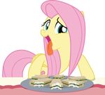  2017 alpha_channel equine feathered_wings feathers female feral fluttershy_(mlp) food friendship_is_magic hair long_hair looking_at_viewer mammal my_little_pony pegasus pink_hair sandwich_(disambiguation) shutterflyeqd simple_background solo table tongue tongue_out transparent_background wings 