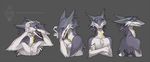  blue_eyes cheek_tuft chest_tuft claws crying holding_head looking_at_viewer male nude open_mouth raesheris sergal tears tuft 