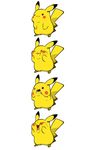  blush_stickers commentary_request fukurou_(owl222) gen_1_pokemon highres multiple_views no_humans open_mouth pikachu pokemon pokemon_(creature) simple_background white_background yellow_skin 