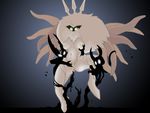  2017 ambigious_gender arthropod breasts female final_boss_(hollow_knight) flavorsavior hollow_knight hollow_knight_(species) insect moth protagonist_(hollow_knight) pussy tagme the_radiance 