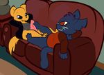  1-upclock anthro balls barefoot canine cat clothed clothing duo erection feet feline female foot_fetish footjob fox fur gregg_(nitw) jacket mae_(nitw) male male/female mammal night_in_the_woods paws penis pussy red_eyes sex simple_background smile toes video_games 