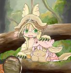  2girls artist_request blonde_hair brown_eyes furry glasses green_eyes made_in_abyss multiple_girls nanachi_(made_in_abyss) rabbit riko_(made_in_abyss) white_hair 