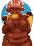  &lt;3 2015 anthro barely_visible_genitalia belly big_belly big_breasts biped blue_background breasts brown_eyes brown_fur brown_nipples brown_pussy caprine curly_hair deep_navel digital_media_(artwork) digital_painting_(artwork) ears_back eating eyelashes female fluffy food food_in_mouth food_play front_view fur goat guwu hair hanging_breasts hi_res holding_food holding_object hooved_fingers horn looking_at_viewer mammal navel nipples nude obese object_in_mouth outline overweight overweight_female pink_hair pizza portrait pussy short_hair signature simple_background smile soft_shading solo standing subtle_pussy three-quarter_portrait white_background 