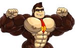  abs anthro biceps big_nipples brown_fur brown_nipples butt dirty-canvas donkey_kong_(character) donkey_kong_(series) flexing fur grin huge_muscles looking_at_viewer male mammal mostly_nude muscular muscular_male navel necktie nintendo nipples pecs primate quads serratus smile solo triceps video_games 
