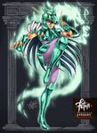  2015 80s arch armor black_hair boots claws commentary dated deviantart_username dragon dragon_shiryuu energy english_commentary fighting_stance fingerless_gloves franciscoetchart gloves greek helmet long_hair looking_at_viewer martial_arts official_style oldschool pillar realistic saint_seiya shield signature uniform very_long_hair 