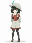  black_hair f_1chan green_eyes hair_over_one_eye kaban_(kemono_friends)_(cosplay) kemono_friends kuroki_tomoko watashi_ga_motenai_no_wa_dou_kangaetemo_omaera_ga_warui! 